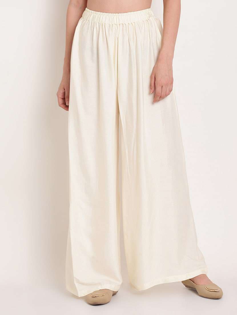 Women's High Rise Solid Palazzo 