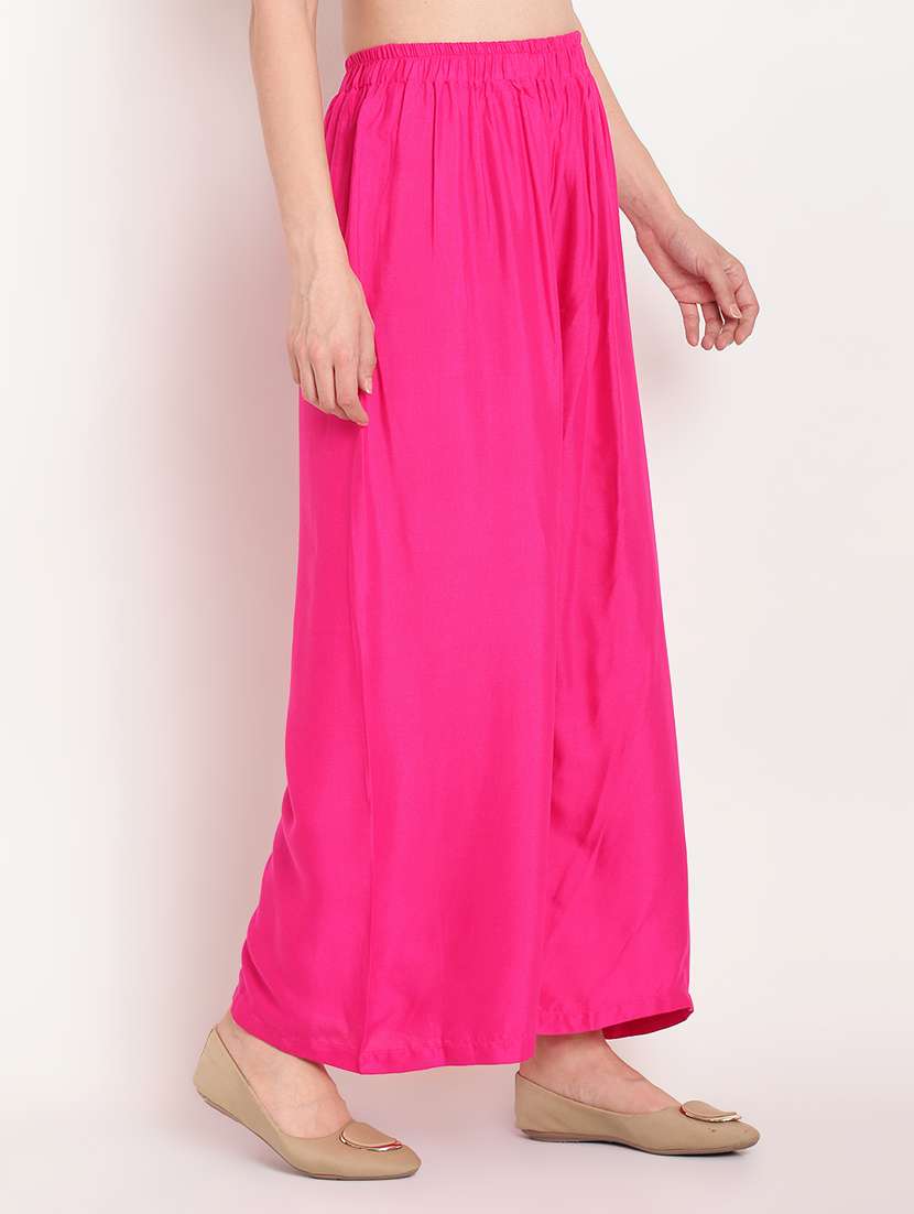 High Rise Solid Palazzo 