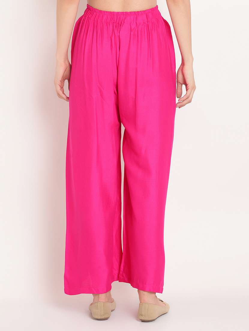 High Rise Solid Palazzo 