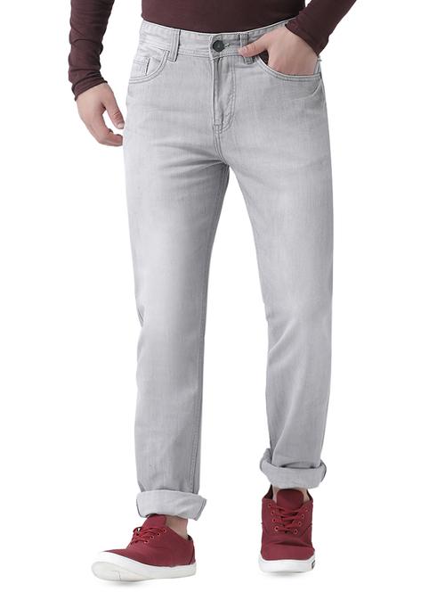 grey heavy washed denim jeans - 16420637 - Standard Image - 0
