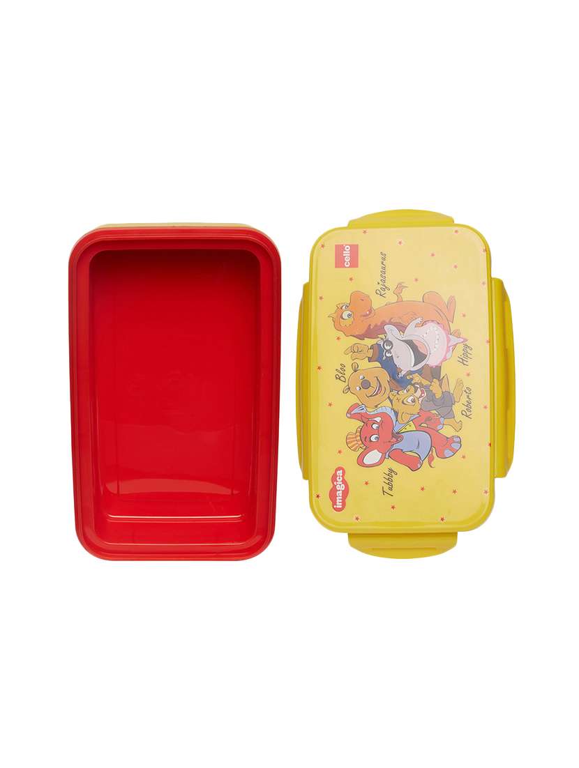 yellow plastic & steel lunch box - 16420893 -  Standard Image - 3