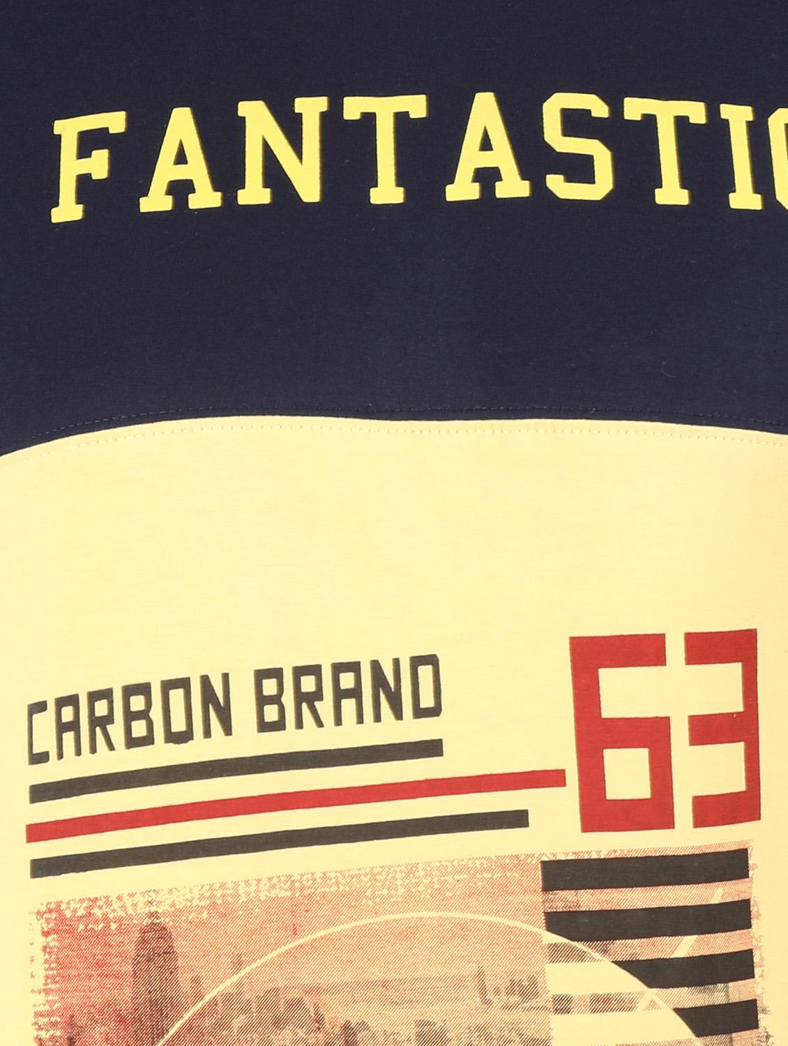yellow cut & sew typographic t-shirt - 16421470 - Standard Image - 3