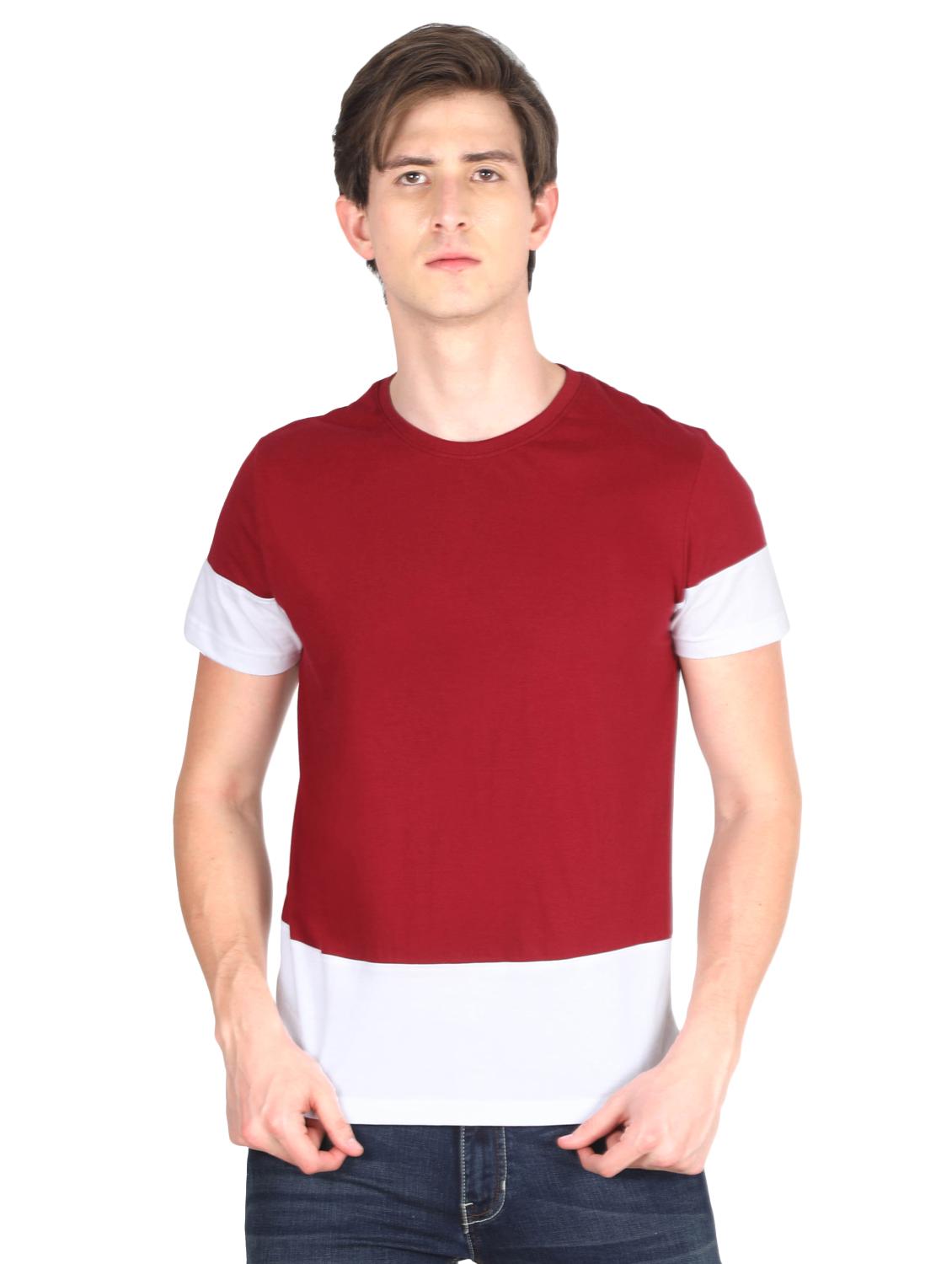 men color block short sleeves t-shirt - 16421474 - Zoom Image - 0
