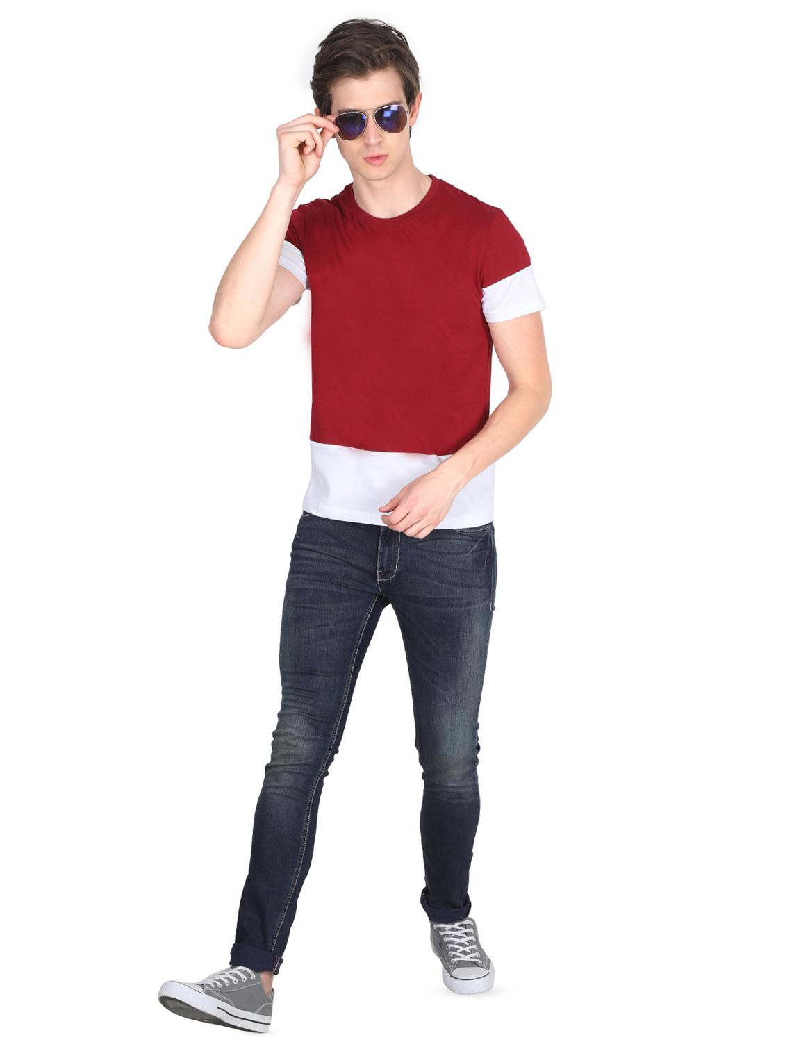 men color block short sleeves t-shirt - 16421474 - Standard Image - 3
