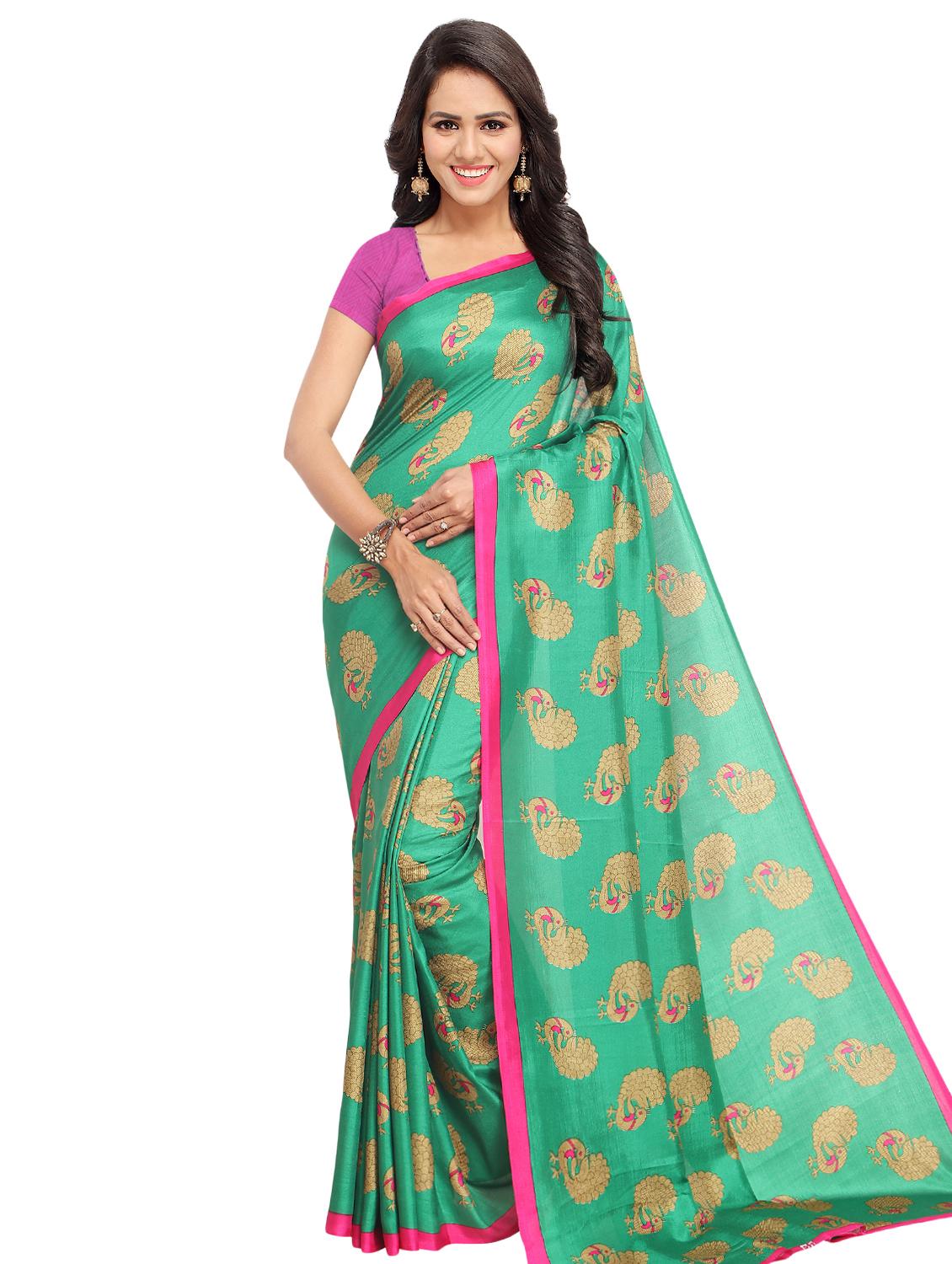 conversational mysore silk saree with blouse - 16422145 - Zoom Image - 0