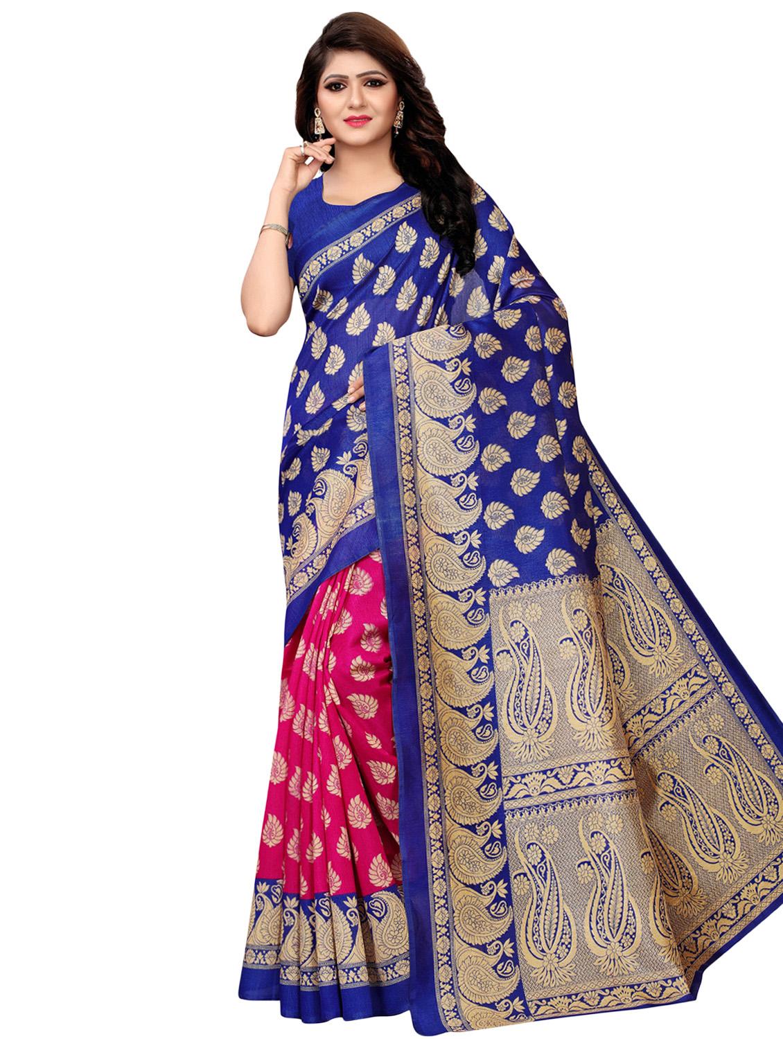 paisley mysore silk saree with blouse - 16422165 - Zoom Image - 0