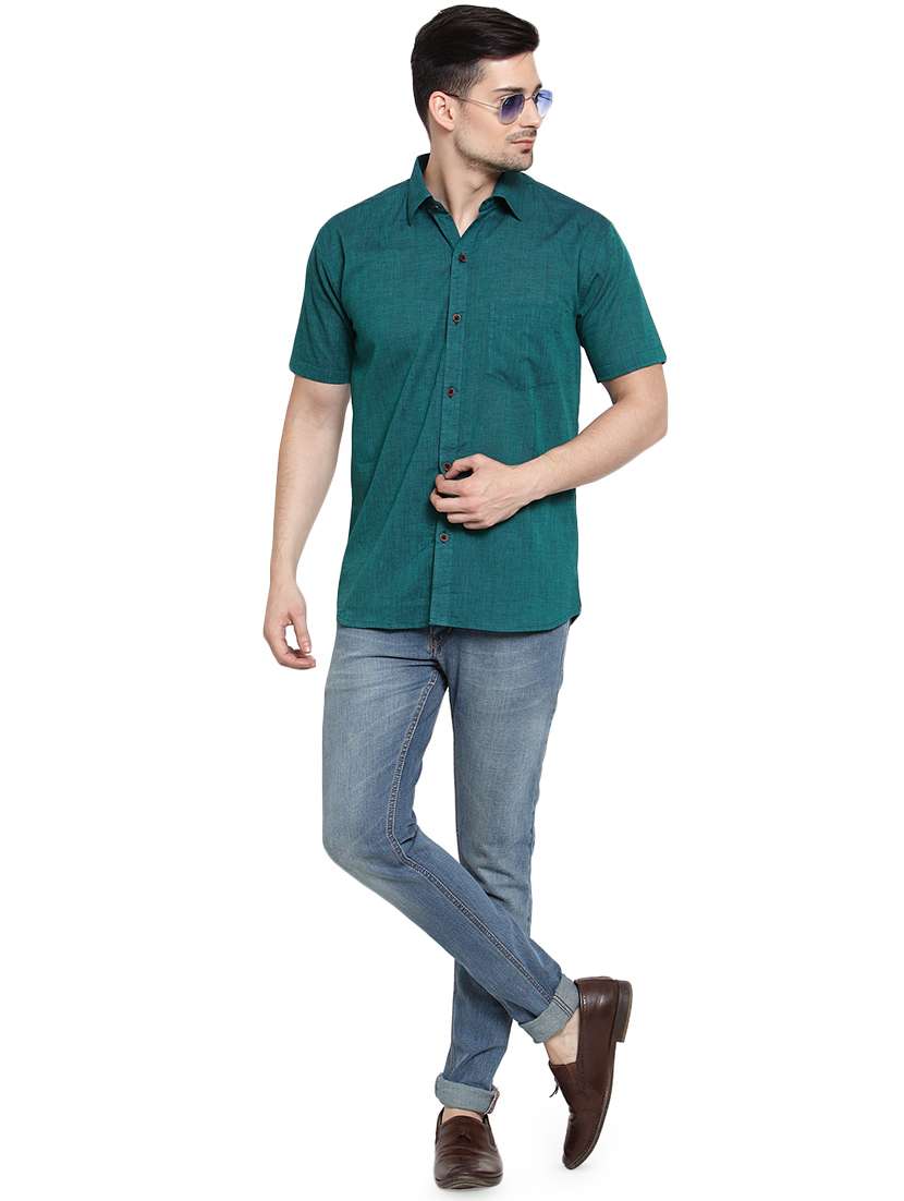 mens solid casual shirt - 16424758 -  Standard Image - 3