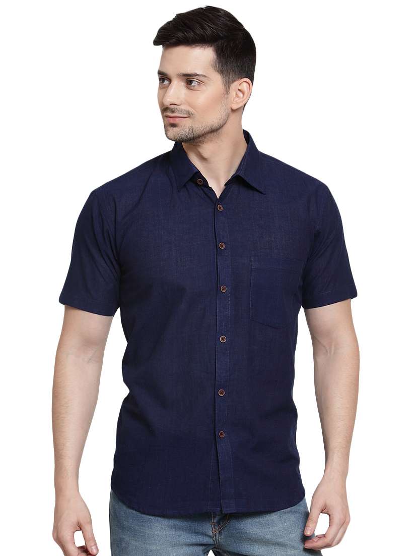 mens solid casual shirt