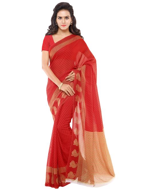 paisley printed saree - 16426844 - Standard Image - 0