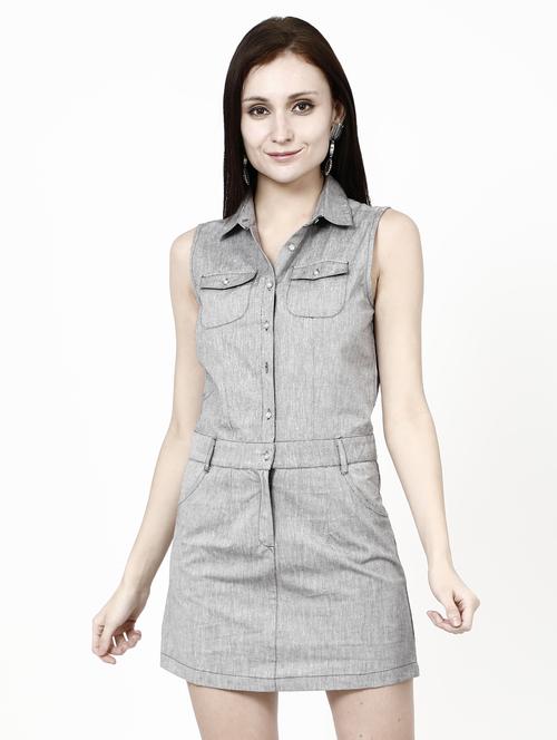 pocket patch solid shirt dress  - 16428060 -  Standard Image - 0