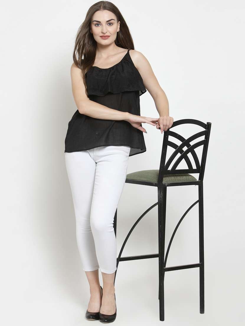 women's layered shoulder strap top - 16431925 - Standard Image - 3
