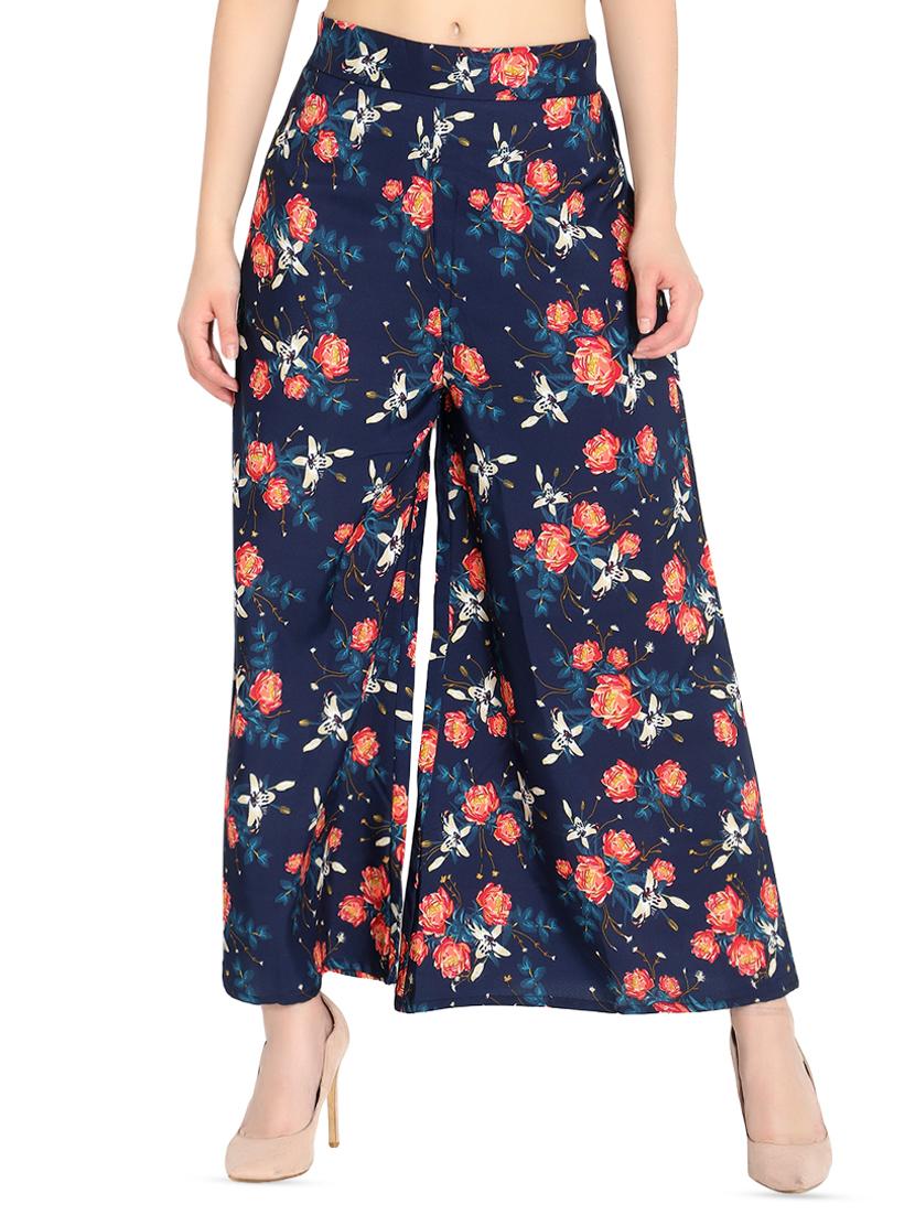 floral flared palazzo - 16432739 -  Zoom Image - 0