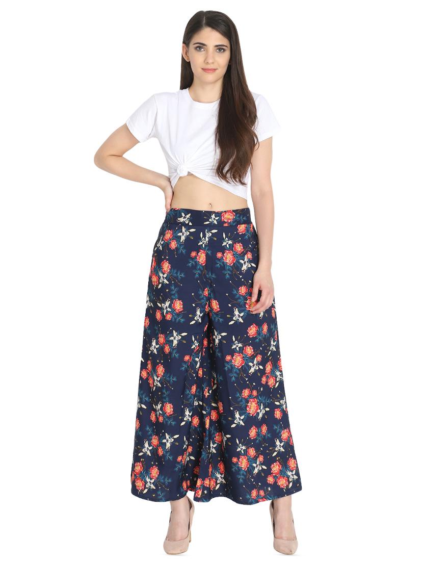 floral flared palazzo - 16432739 - Standard Image - 3