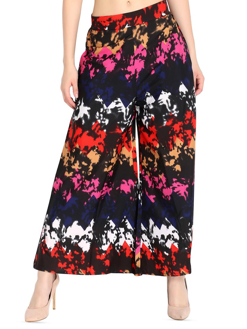 abstract printed flared palazzo - 16432740 -  Zoom Image - 0