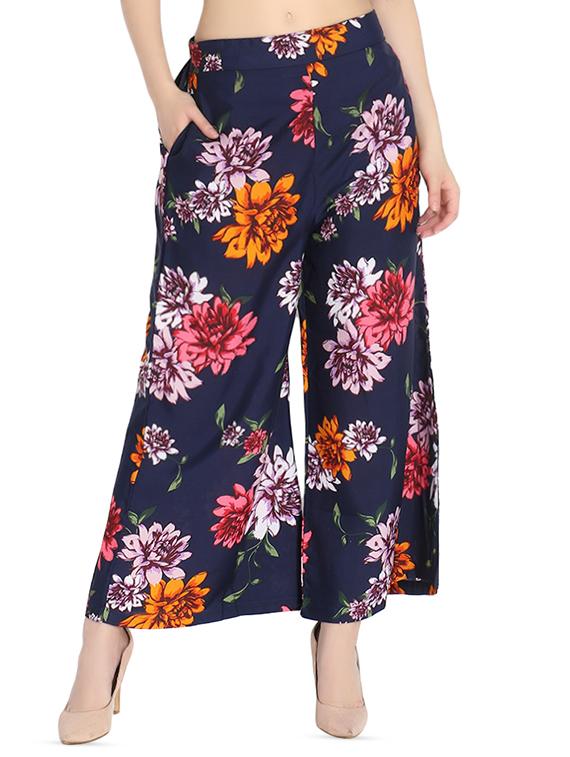 floral printed flared palazzo - 16432741 -  Zoom Image - 0