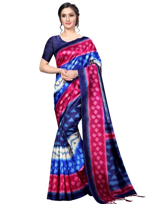 ikat printed saree - 16434650 - Standard Image - 0