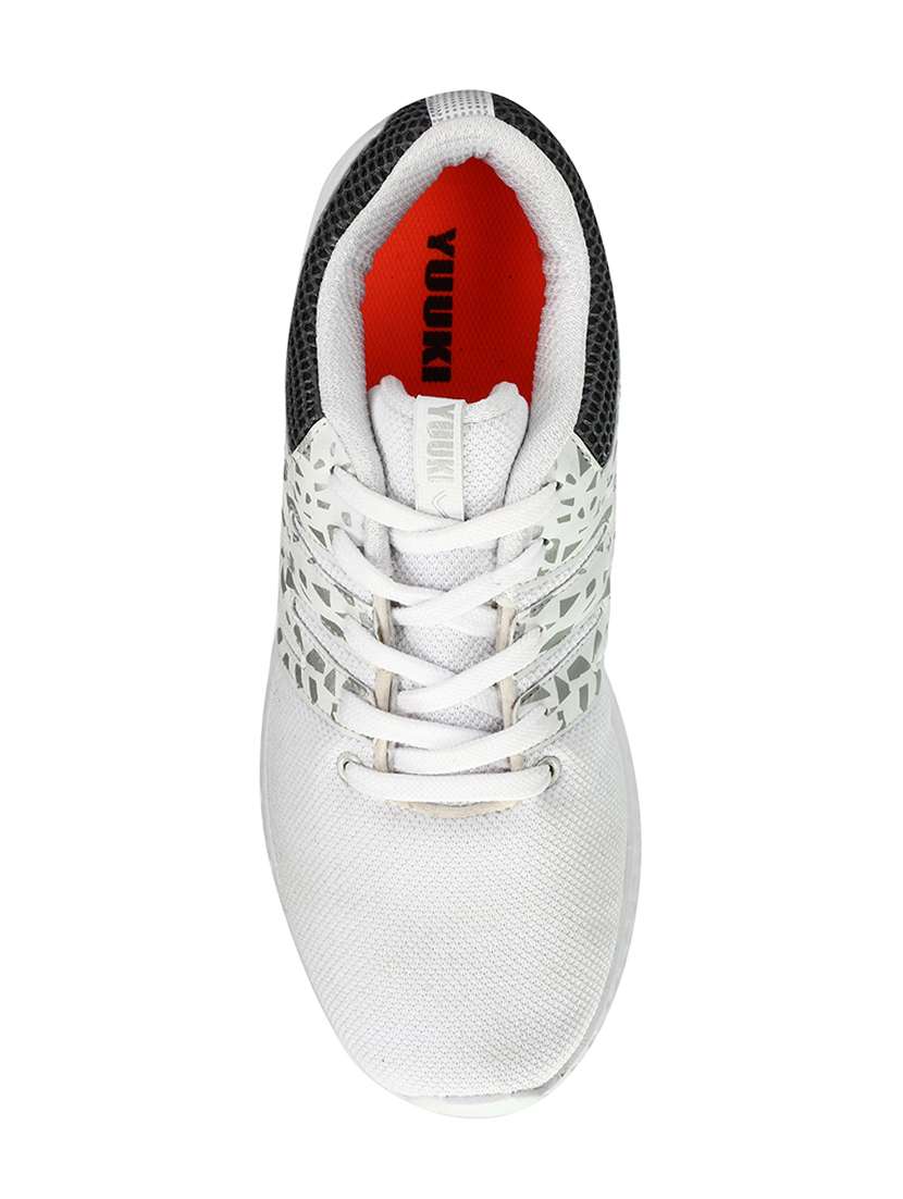 yuuki white fabric sport shoes - 16434752 -  Standard Image - 3