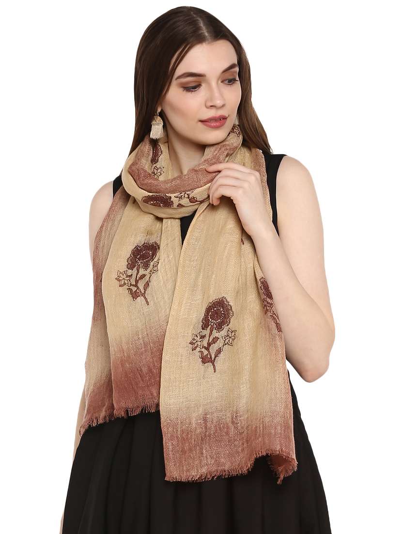 beige linen stole