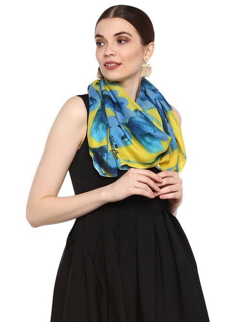 blue modal silk stole - 16435423 - Standard Image - 0
