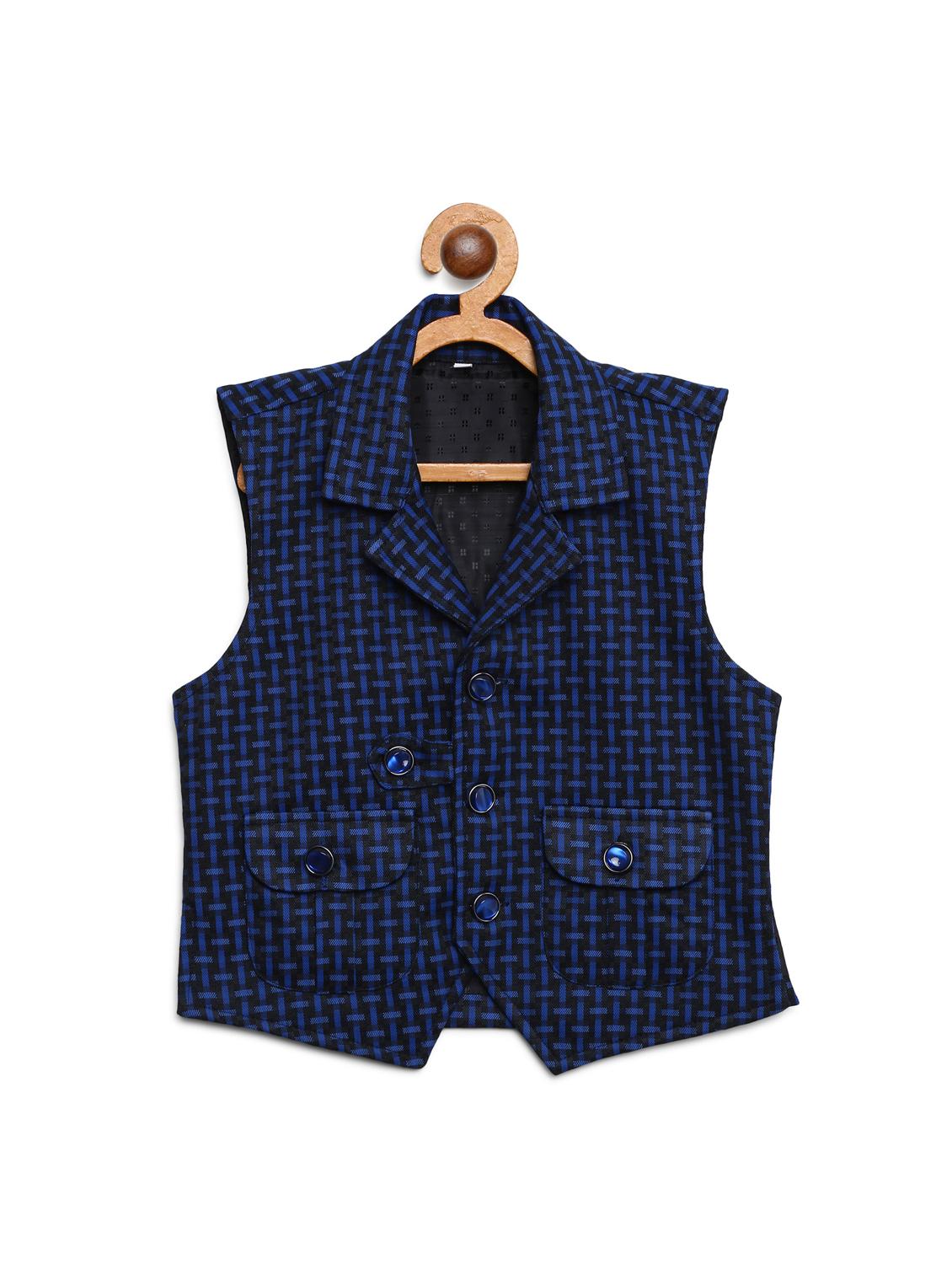 blue cotton waistcoat - 16435456 -  Zoom Image - 0