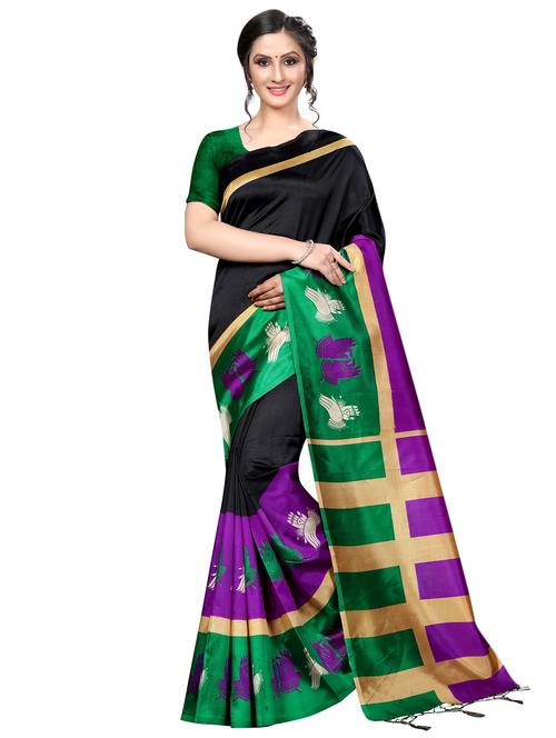 kalamkari printed bhagalpuri saree with blouse - 16436638 -  Standard Image - 0