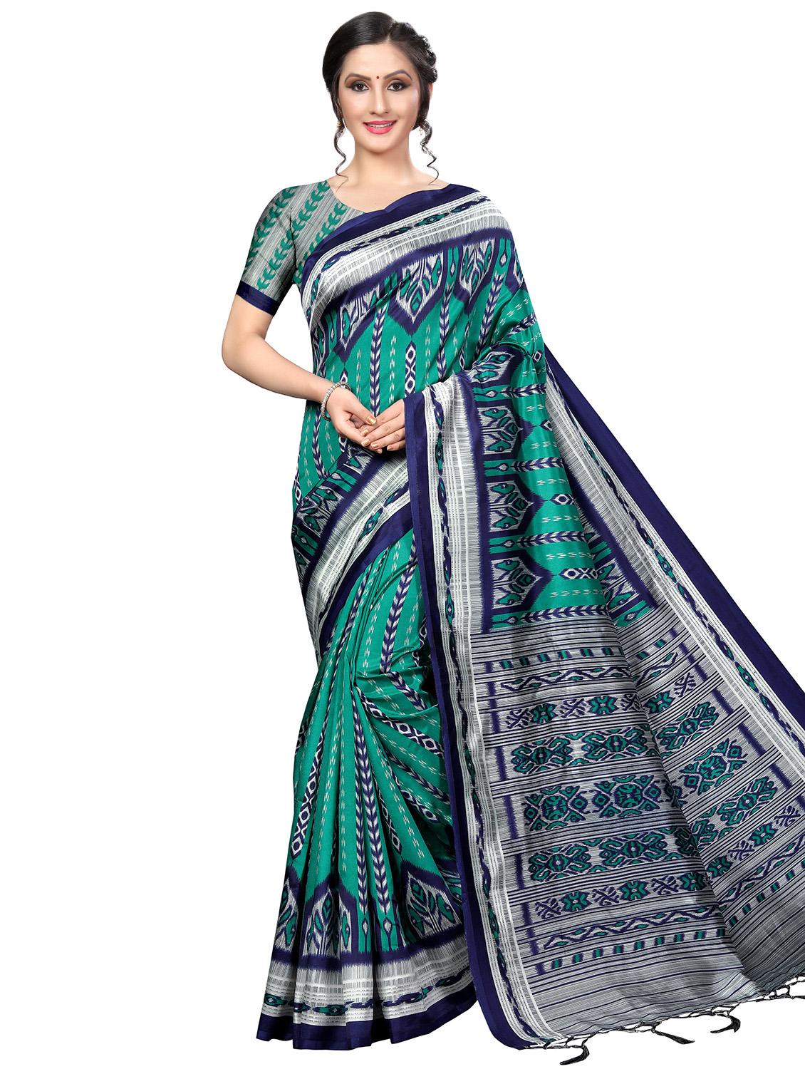 ikat printed bhagalpuri saree with blouse - 16436646 -  Zoom Image - 0