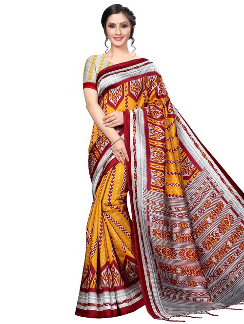 ikat printed bhagalpuri saree with blouse - 16436647 -  Standard Image - 0