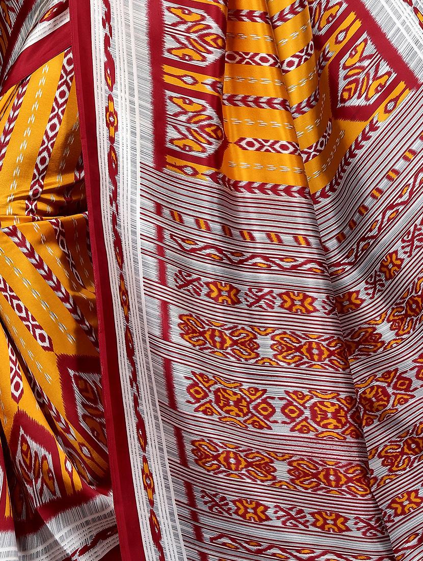 ikat printed bhagalpuri saree with blouse - 16436647 - Standard Image - 3
