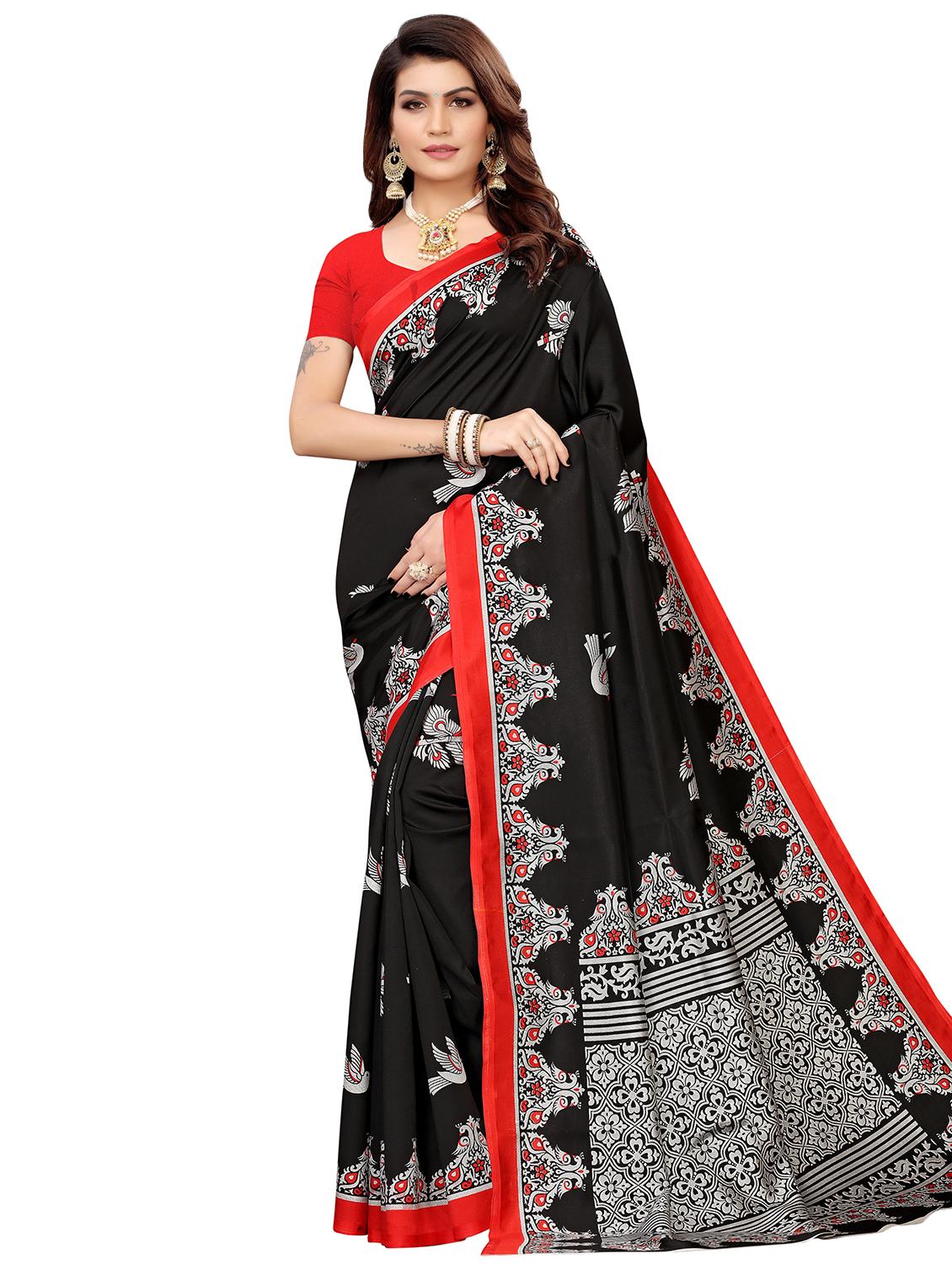 conversational printed bhagalpuri saree with blouse - 16436662 -  Zoom Image - 0