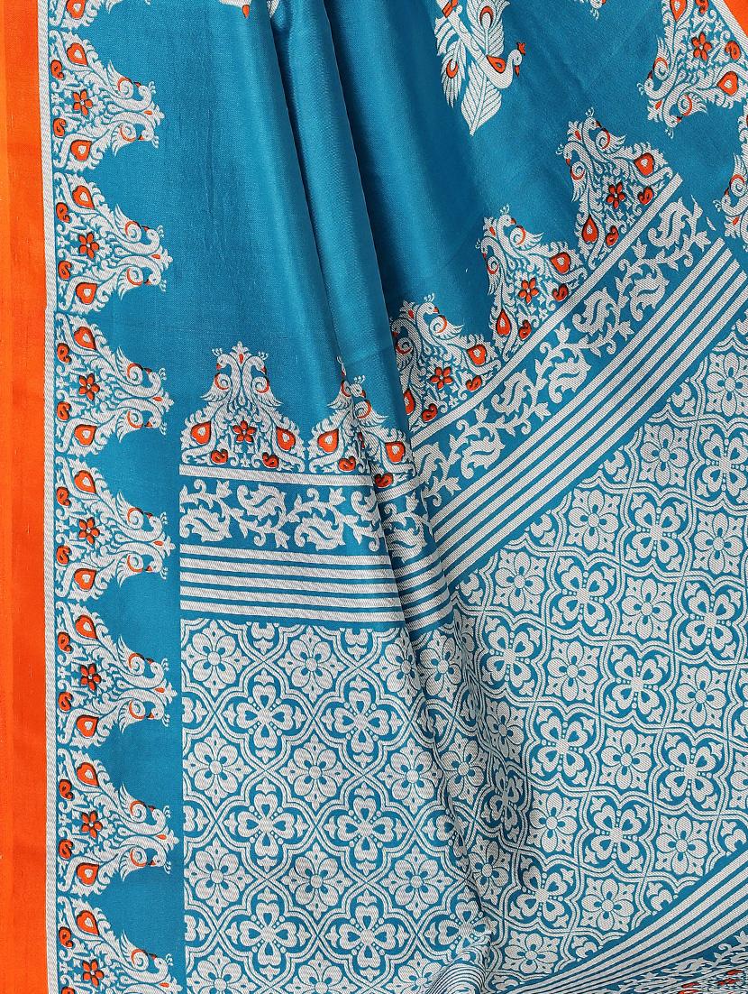 conversational printed bhagalpuri saree with blouse - 16436663 - Standard Image - 3