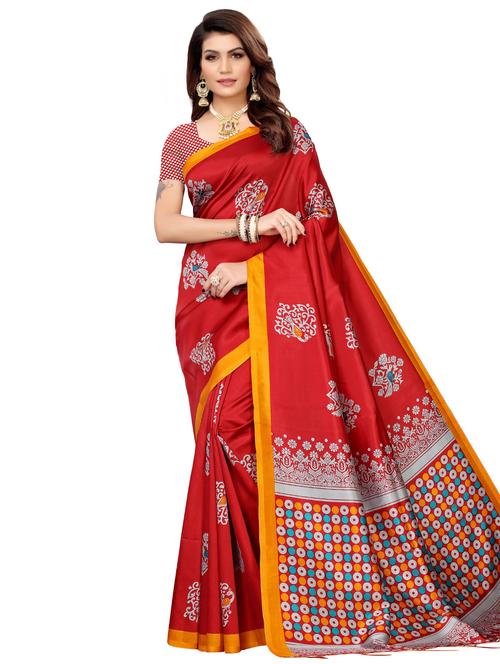 conversational printed bhagalpuri saree with blouse - 16436669 -  Standard Image - 0