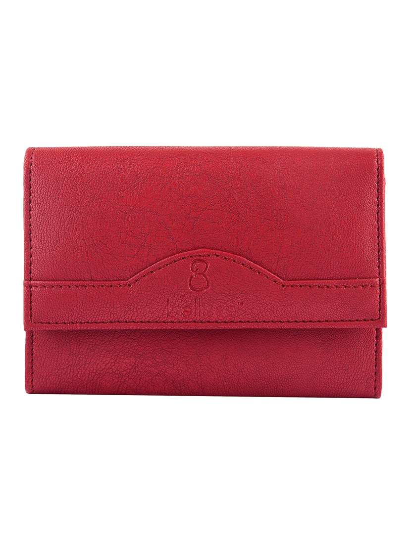 maroon leatherette (pu) regular clutch