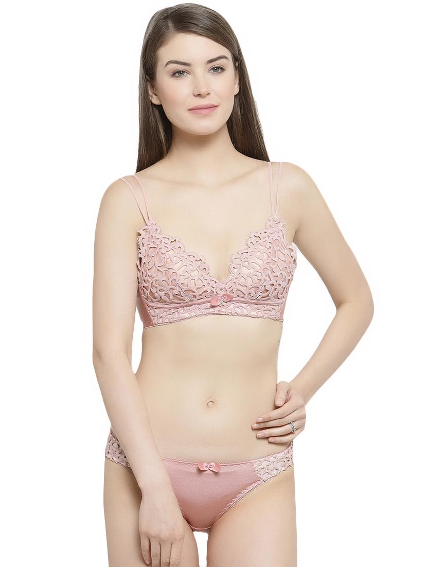 floral laced bra and panty set - 16439469 -  Zoom Image - 0