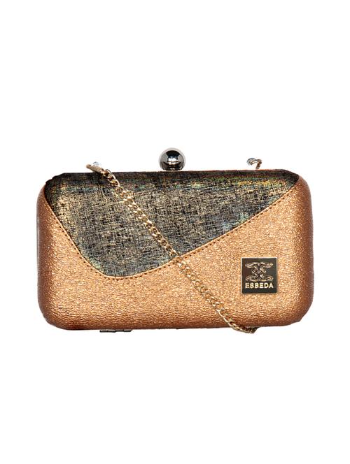 orange leatherette (pu) box clutch - 16440947 - Standard Image - 0