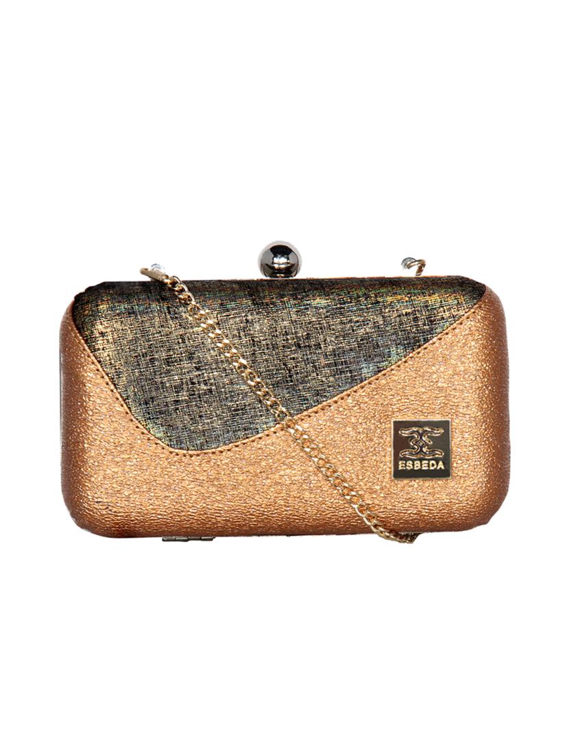 orange leatherette (pu) box clutch - 16440947 - Zoom Image - 0