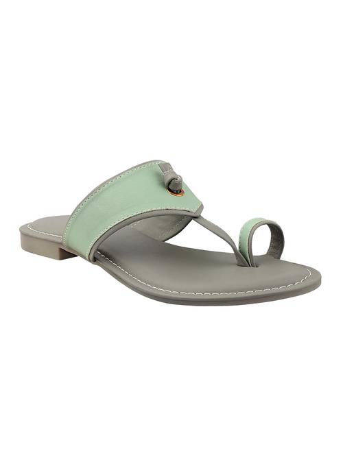 green one toe sandals - 16441549 -  Standard Image - 0