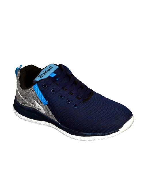 sukun blue mesh lace up sport shoes - 16445080 - Standard Image - 0
