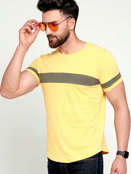 yellow striped t-shirt - 16445109 -  Standard Image - 0