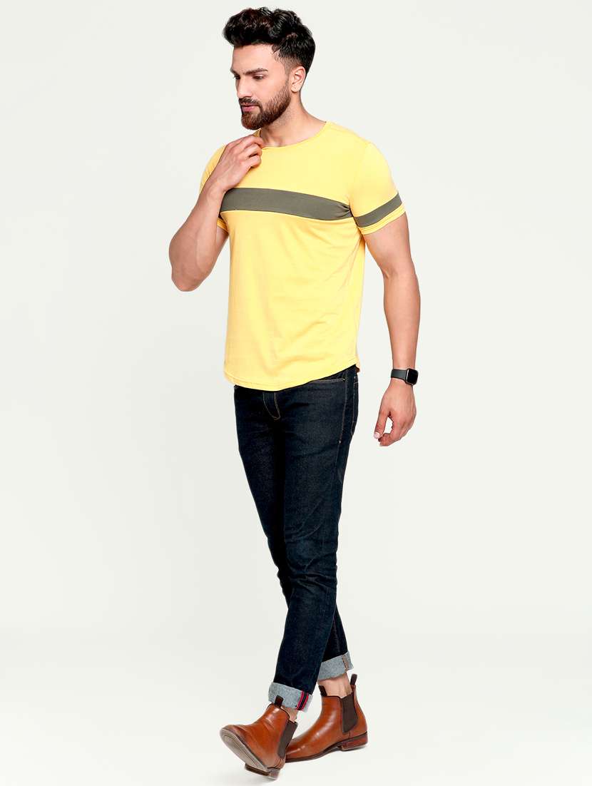 yellow striped t-shirt - 16445109 - Standard Image - 3