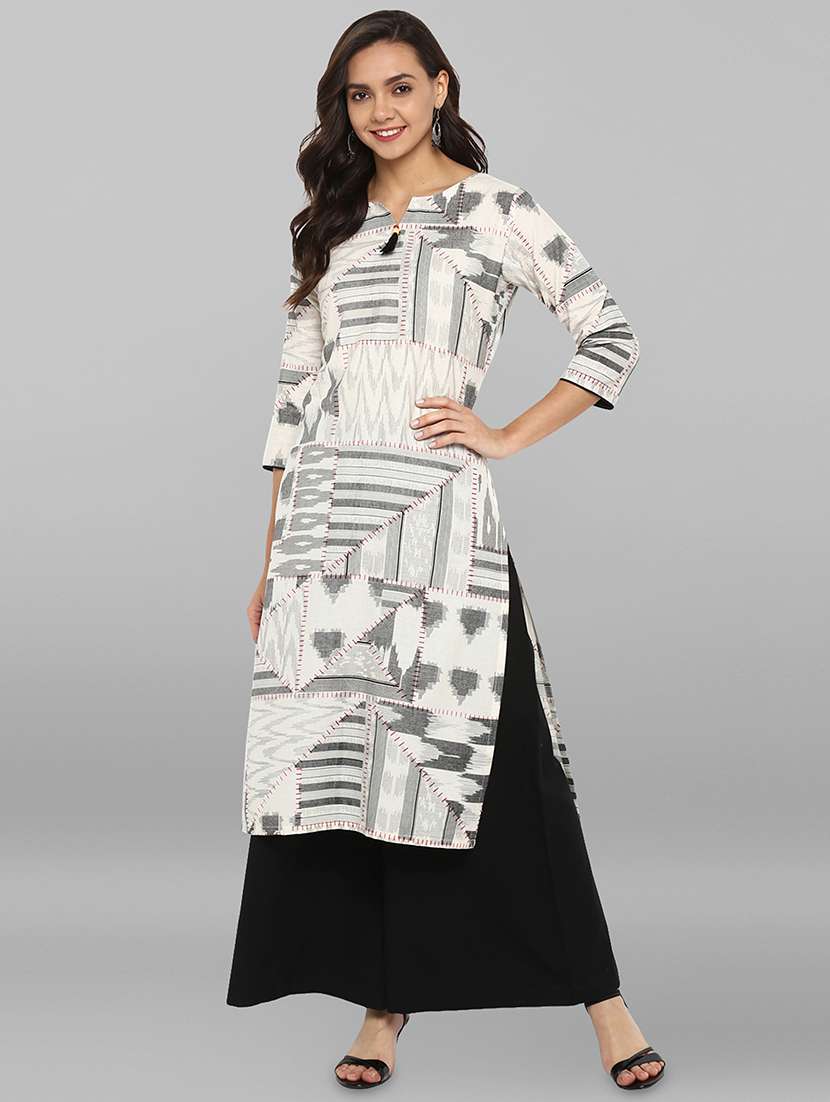 geometrical printed kurta palazzo set