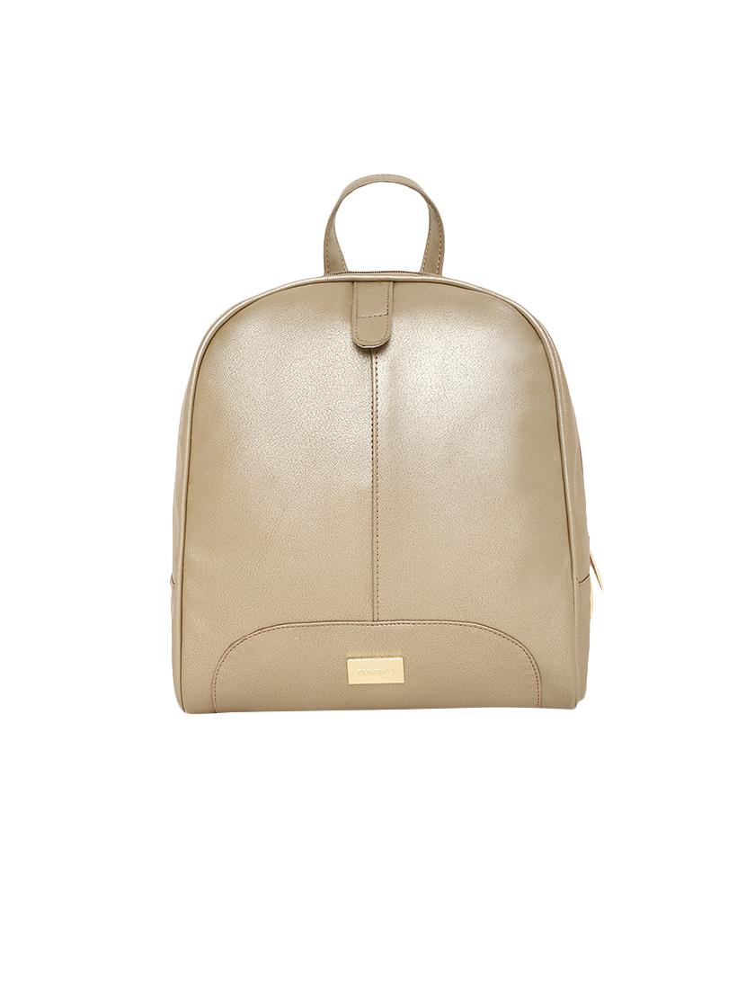 gold leatherette (pu) regular backpack - 16447137 - Zoom Image - 0