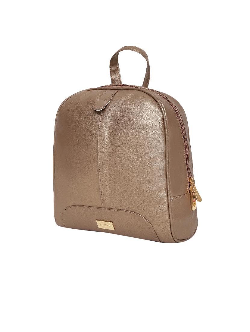 gold leatherette (pu) regular backpack - 16447139 - Standard Image - 3