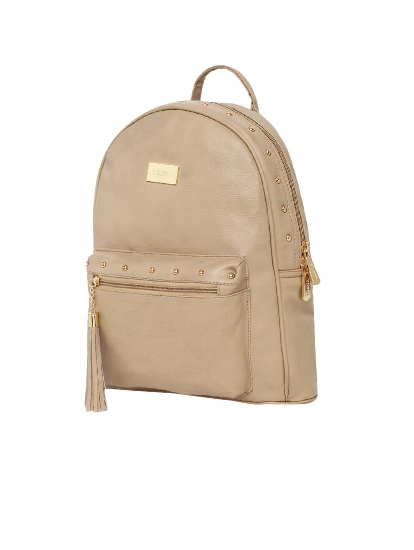 beige leatherette (pu) regular backpack - 16447142 - Standard Image - 3