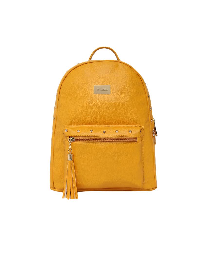 yellow leatherette (pu) regular backpack - 16447145 - Zoom Image - 0