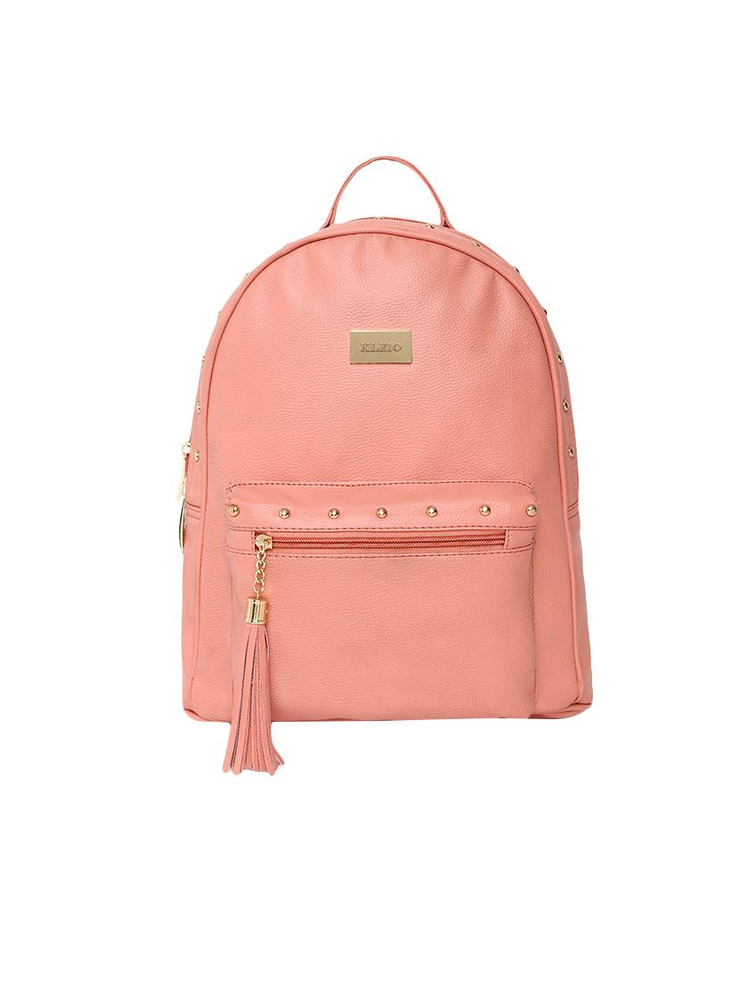 pink leatherette (pu) regular backpack - 16447147 - Zoom Image - 0