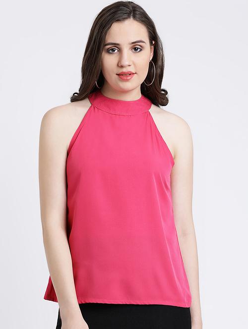 halter neck solid top - 16448341 -  Standard Image - 0