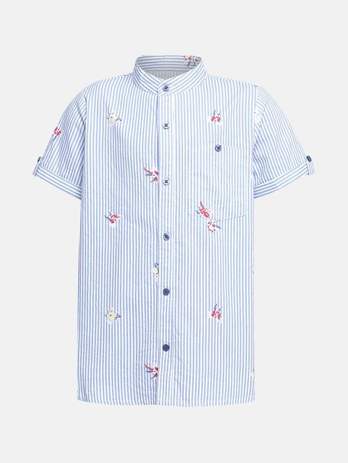 pocket patch striped shirt - 16448944 - Standard Image - 0
