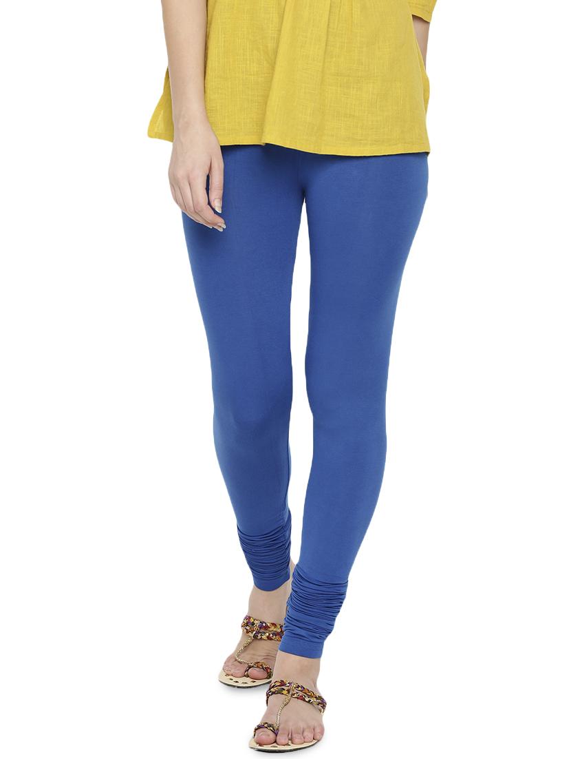 blue solid churidar - 16449136 -  Zoom Image - 0