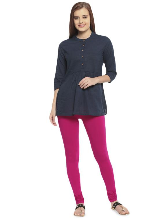 pink solid churidar - 16449138 - Standard Image - 3