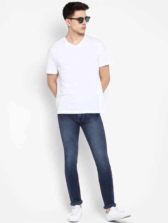 mens slim fit plain jeans - 16449205 - Standard Image - 3